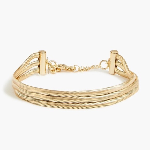 J. Crew Jewelry - NWOT j crew Gold snake chain bracelets set